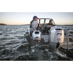 Motor de barcă Honda BF5 LHNU, cizmă lungă, 5 CP, pornire manuala, comanda manuala