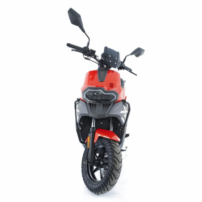 Scuter benzina 49cc Rotakt Adventure rosu-gri, 2.2kW, Euro 5, viteză maximă 45km/h
