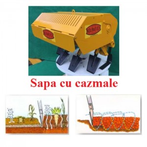 Sapă cu cazmale Selvatici 50 cm pentru motocultivatoare BCS